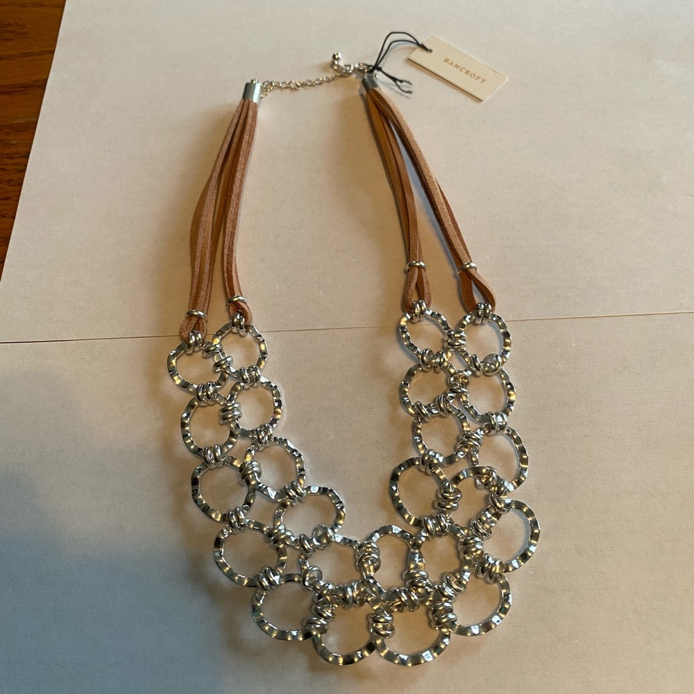 Shelbi link & suede necklace NWT - Picture 1 of 1